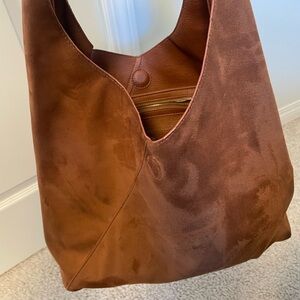 Banana Republic Vegan Suede Slouch Tote Bag
